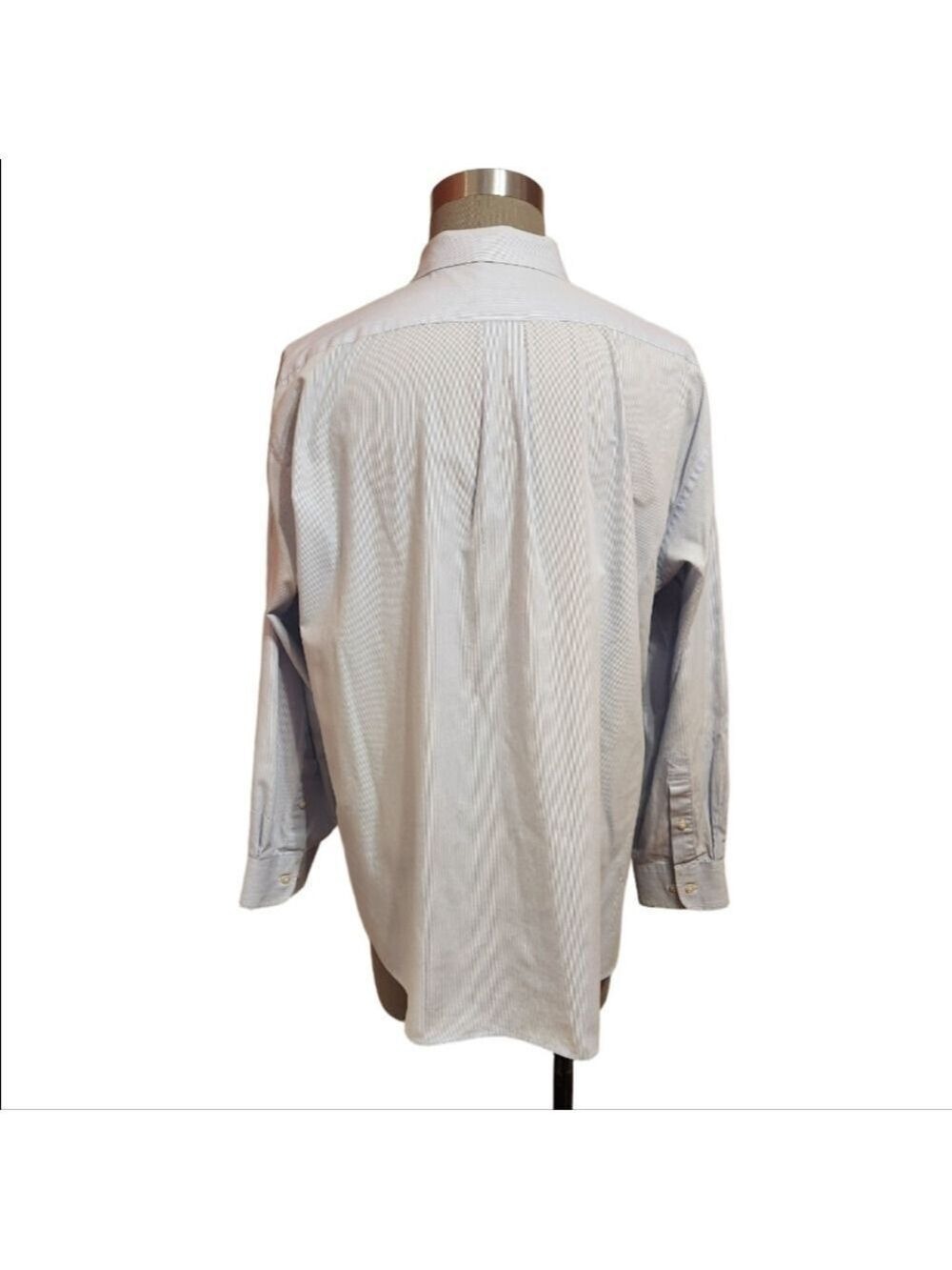 US Polo Assn Blue White Pin Stripe Dress Shirt Large - Picture 5 of 11